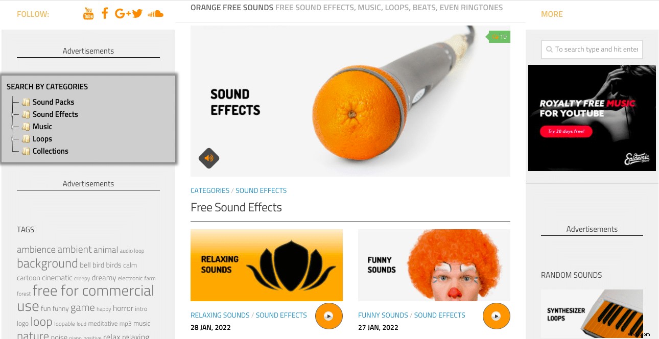 Top 20 Free Sound Effects Websites for Videos, Games & Projects