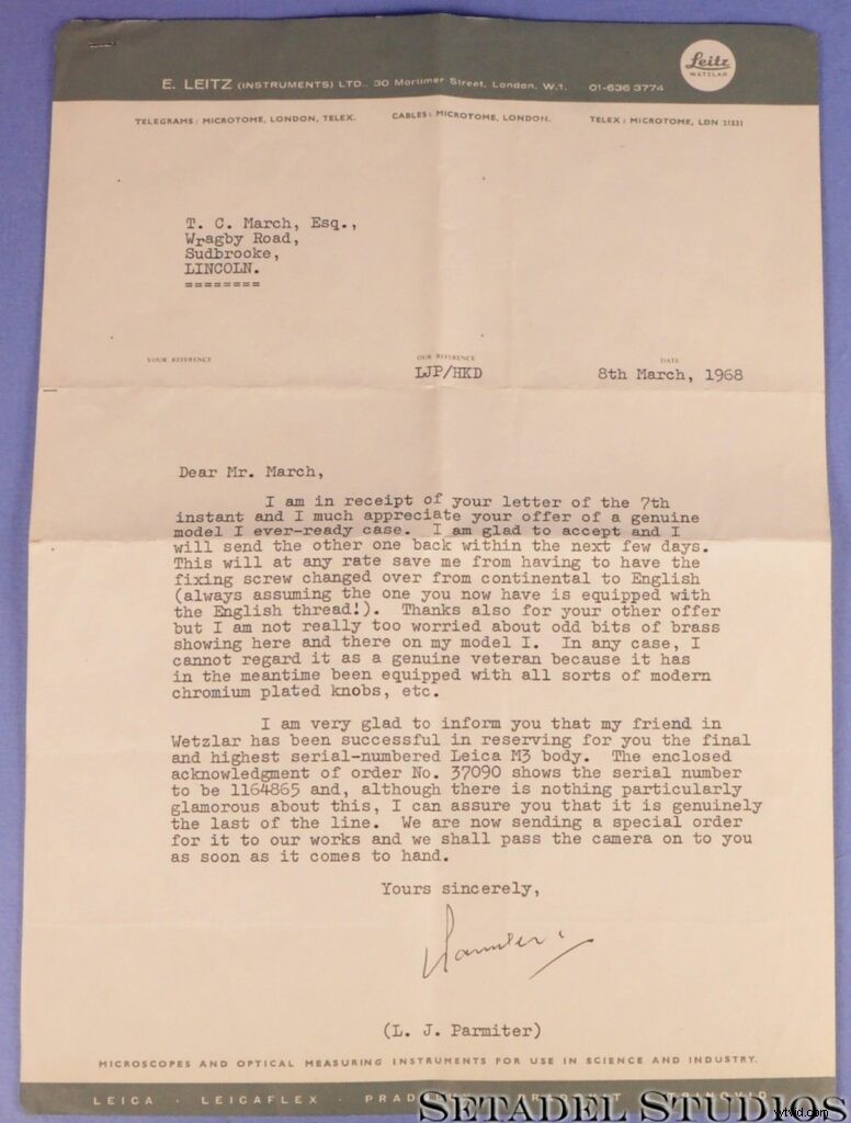 Rare Find on eBay: The Final Leica M3 Ever Produced, Pristine and Listed for $550,000