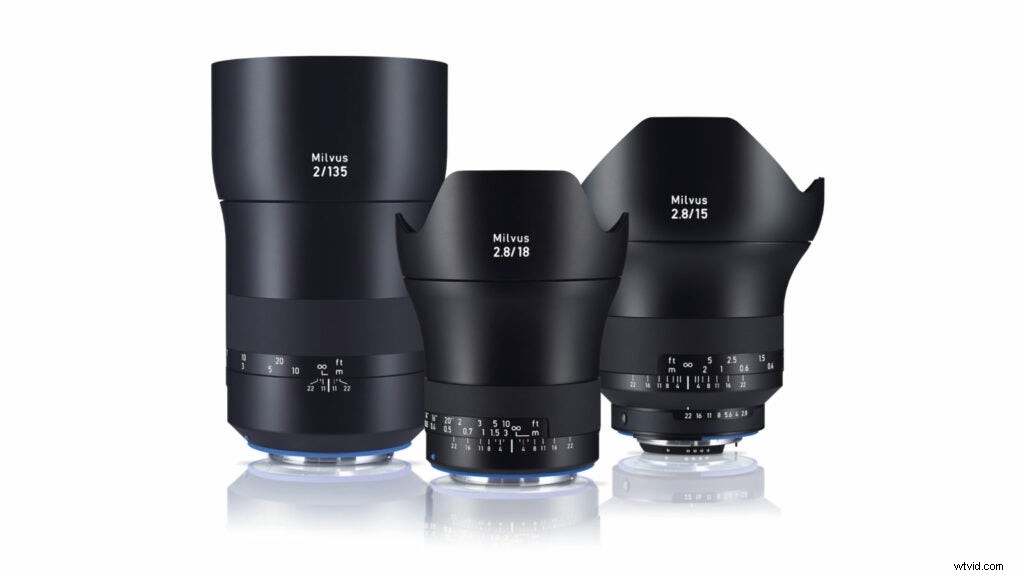 Zeiss Expands Milvus Lineup with Pro-Grade 15mm f/2.8, 18mm f/2.8, and 135mm f/2 Prime Lenses