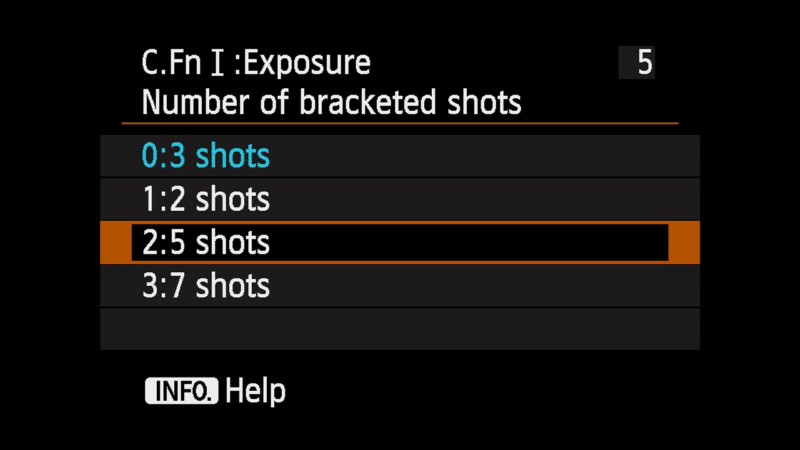 Canon EOS 6D: How to Adjust Bracketed Exposures (Up to 7 Shots) - Quick Guide