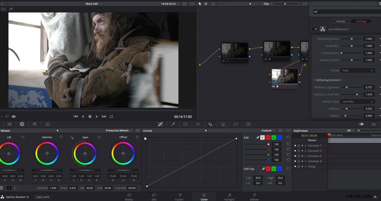 Master Lens Reflections and Film Damage Effects in DaVinci Resolve 15