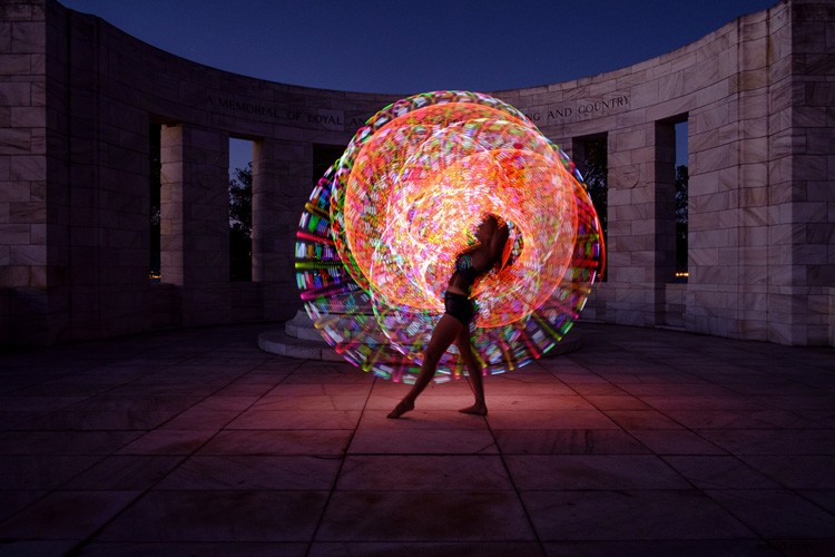 Master Stunning Light Painting: Create Mesmerizing Images with an Illuminated Hula Hoop