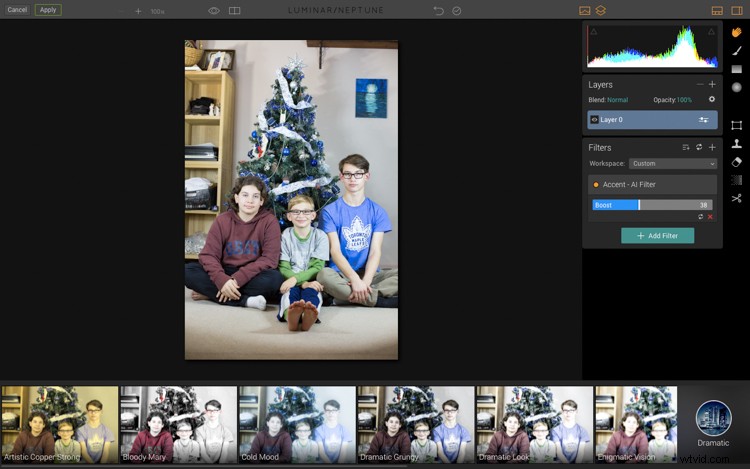 Effortlessly Enhance Holiday Photos with Luminar’s Accent AI Filter: Quick Guide