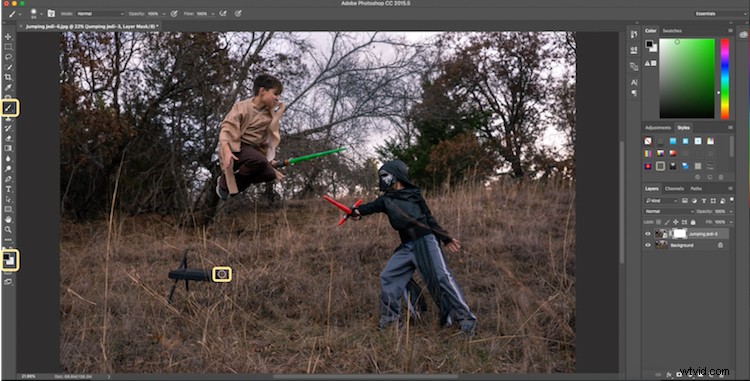 Easy Photoshop Tutorial: Turn Your Kids into Star Wars Heroes with Lightsabers