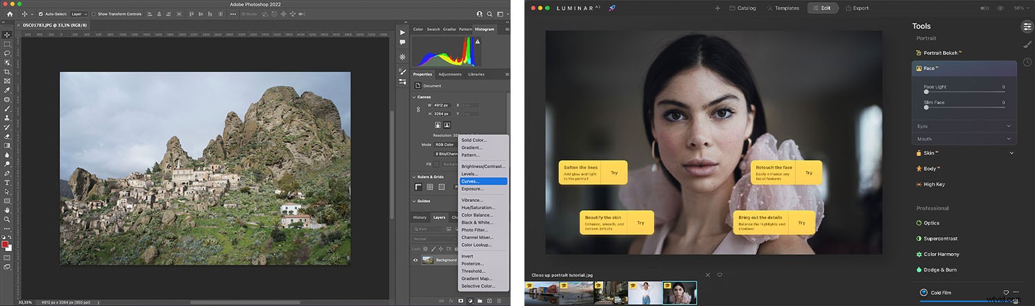 Photoshop vs. Luminar: Ultimate Comparison of Features, Pricing & Photo Editing