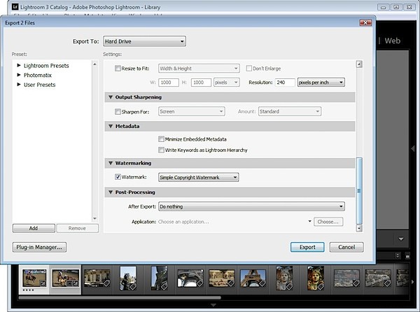 How to Add Professional Copyright Watermarks to Images in Lightroom 3