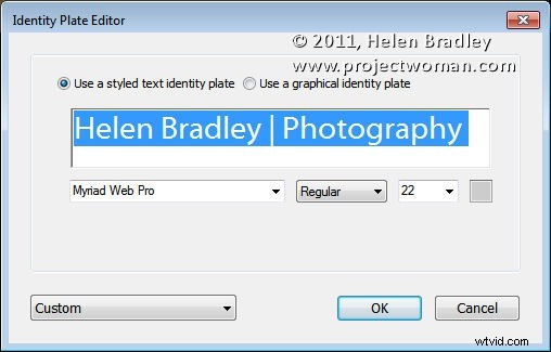 Create Custom Slideshow Titles Using Identity Plates in Lightroom