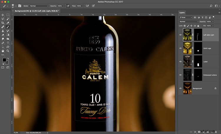 Create Stunning Composite Wine Bottle Images Using Photoshop Layers