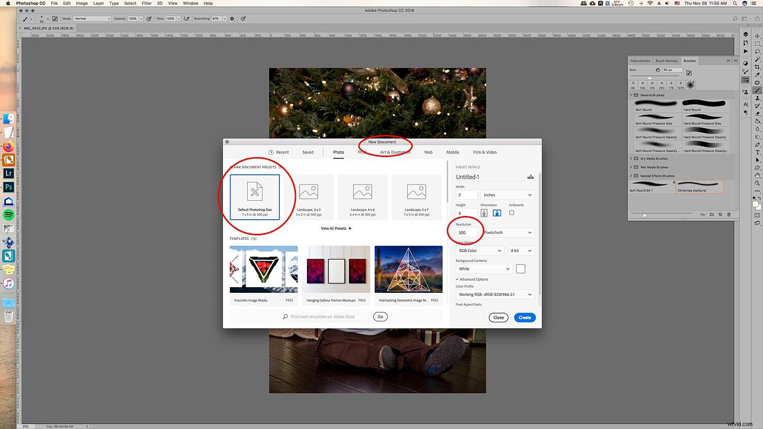 Create Stunning Twinkle Lights for Christmas Tree Portraits in Photoshop