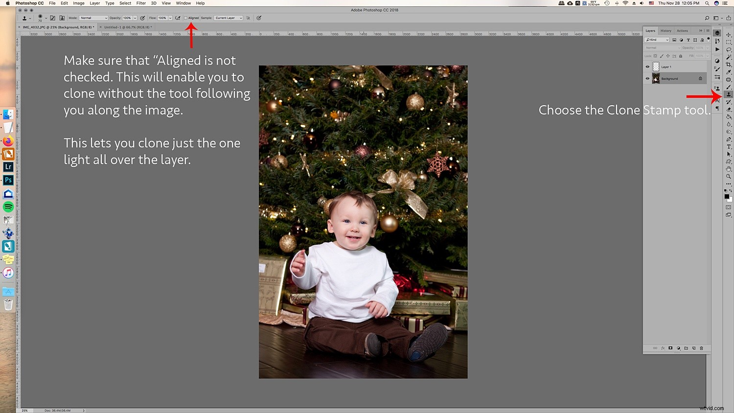 Create Stunning Twinkle Lights for Christmas Tree Portraits in Photoshop