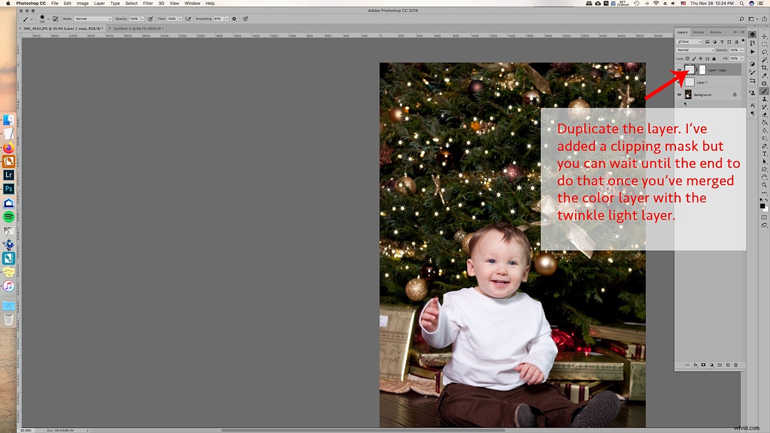 Create Stunning Twinkle Lights for Christmas Tree Portraits in Photoshop