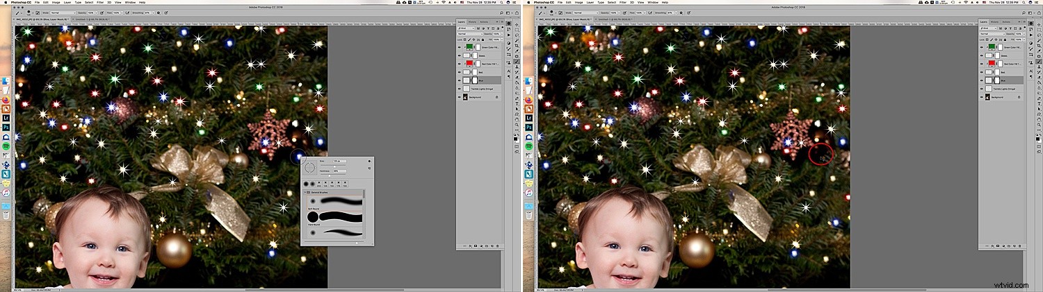 Create Stunning Twinkle Lights for Christmas Tree Portraits in Photoshop