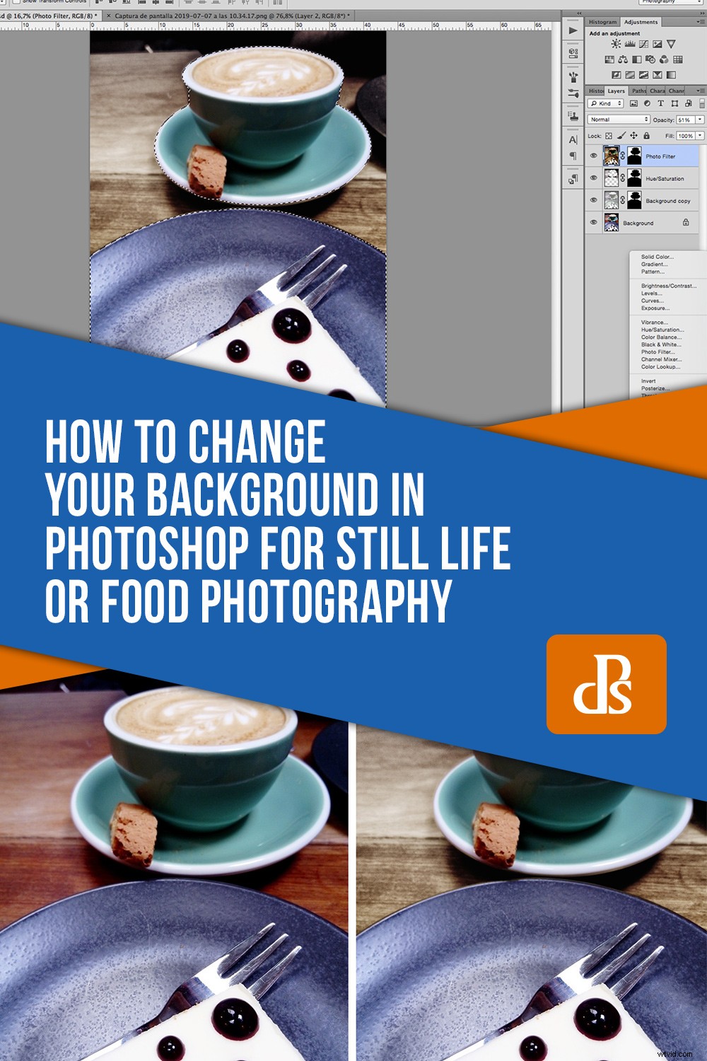 Photoshop Tutorial: Seamlessly Replace Backgrounds for Food & Still Life Photography