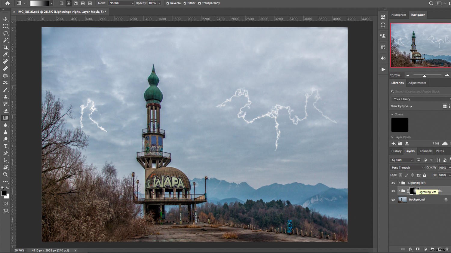 How to Add Realistic Lightning Bolts to Stormy Photos in Photoshop