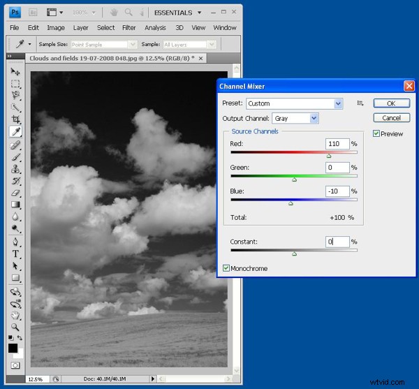Create Stunning High-Contrast Black & White Skies from Color Landscape Photos in Photoshop