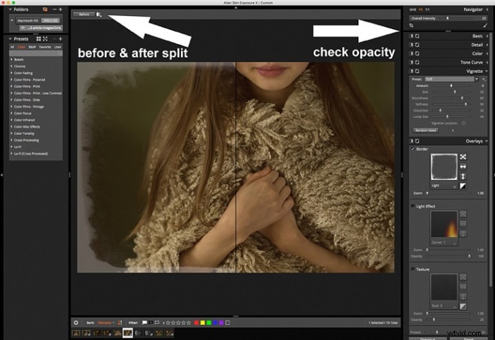 Effortlessly Add Vintage Frame Overlays to Photos with Alien Skin Exposure X
