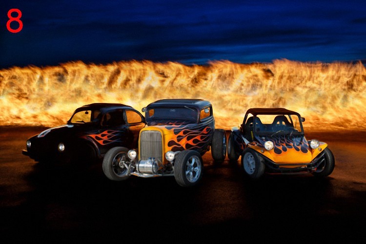 Behind the Flames: How We Captured the Epic Hot Rod Shot from Concept to Print