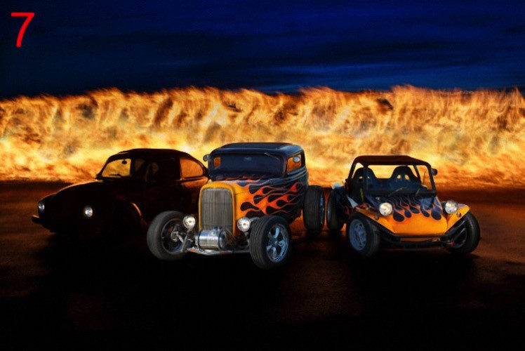 Behind the Flames: How We Captured the Epic Hot Rod Shot from Concept to Print