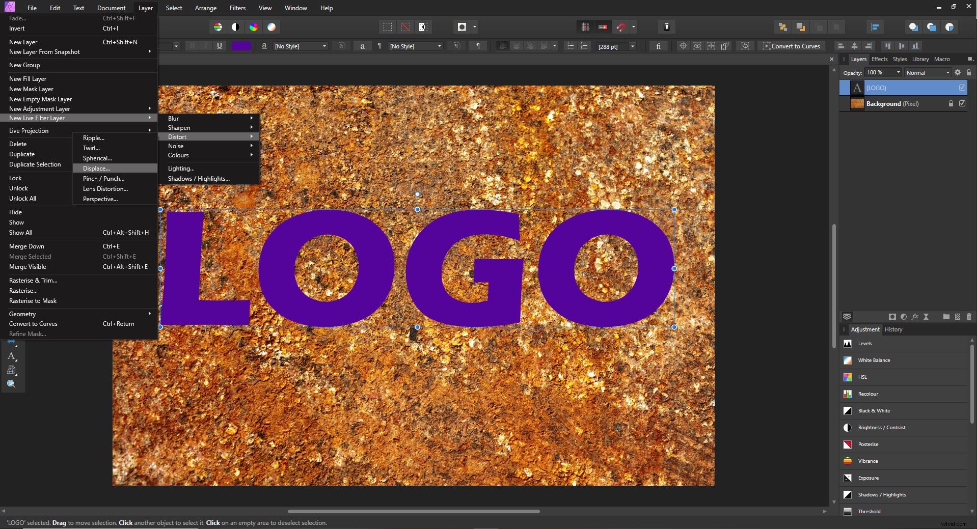 Master Displacement Maps in Affinity Photo: Create Realistic Text Blends Effortlessly