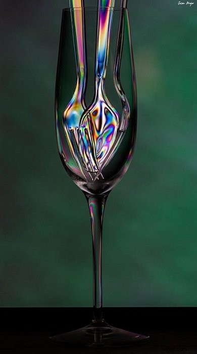 Create Stunning Abstract Rainbow Effects in Photos Using Photoelasticity