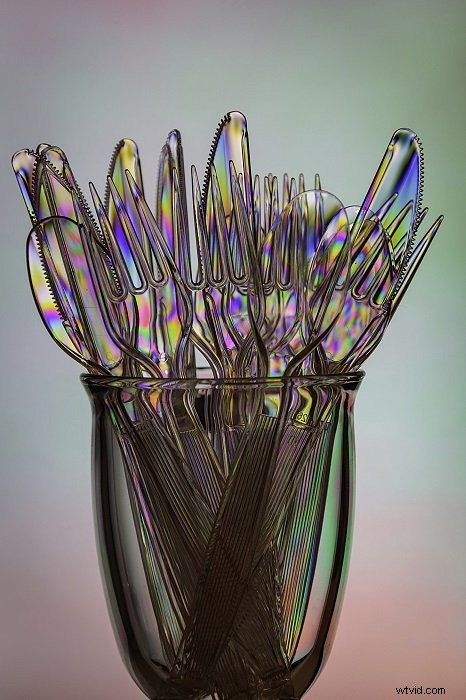 Create Stunning Abstract Rainbow Effects in Photos Using Photoelasticity