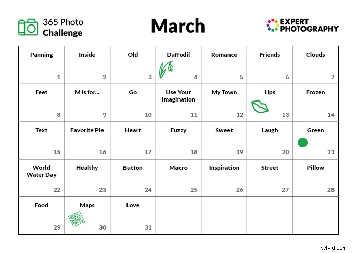 365-Day Photography Challenge Calendar: Daily Creative Prompts for the Entire Year