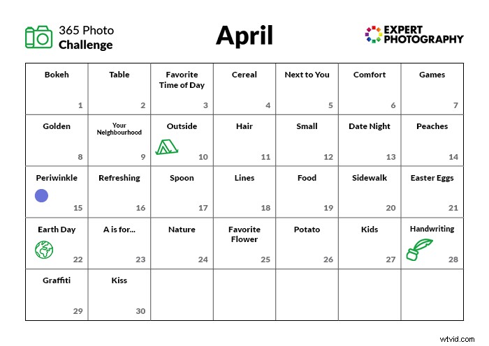 365-Day Photography Challenge Calendar: Daily Creative Prompts for the Entire Year