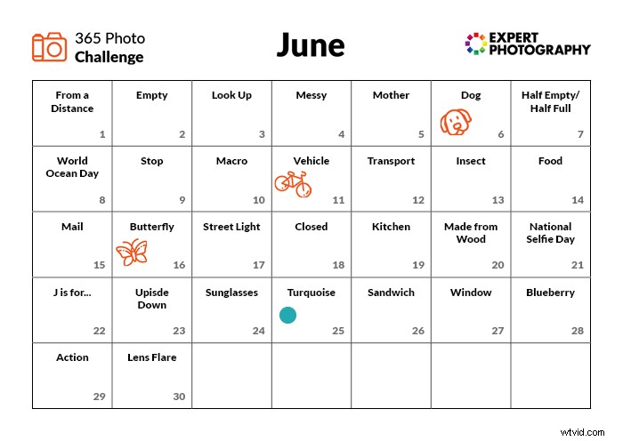 365-Day Photography Challenge Calendar: Daily Creative Prompts for the Entire Year