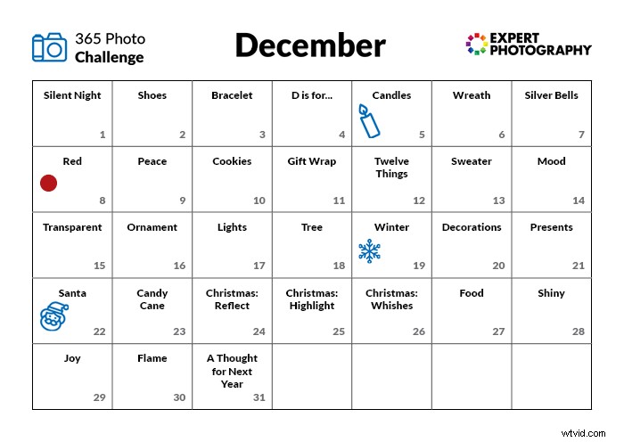 365-Day Photography Challenge Calendar: Daily Creative Prompts for the Entire Year