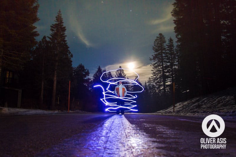 Capturing the  Moon Glow Halo : Creative Night Portraits in Mammoth Lakes
