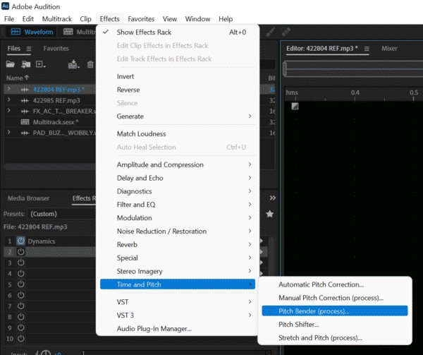 How to Create a Vinyl Record Slowdown Vocal Effect in Adobe Audition