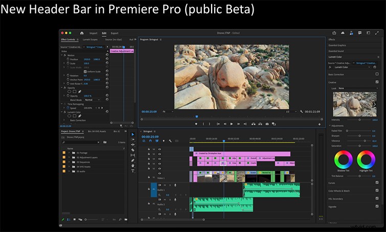 Adobe Premiere Pro Public Beta: Completely Reimagined Import, Export, and Header Workflows