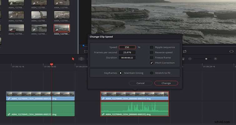 How to Use Clips from the Same Video File at Different Frame Rates in DaVinci Resolve
