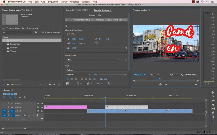 How to Create Master Text Styles in Premiere Pro s Essential Graphics Panel