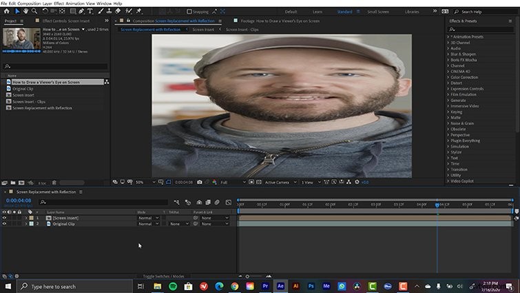 Master Screen Replacement with Realistic Reflections in Adobe After Effects