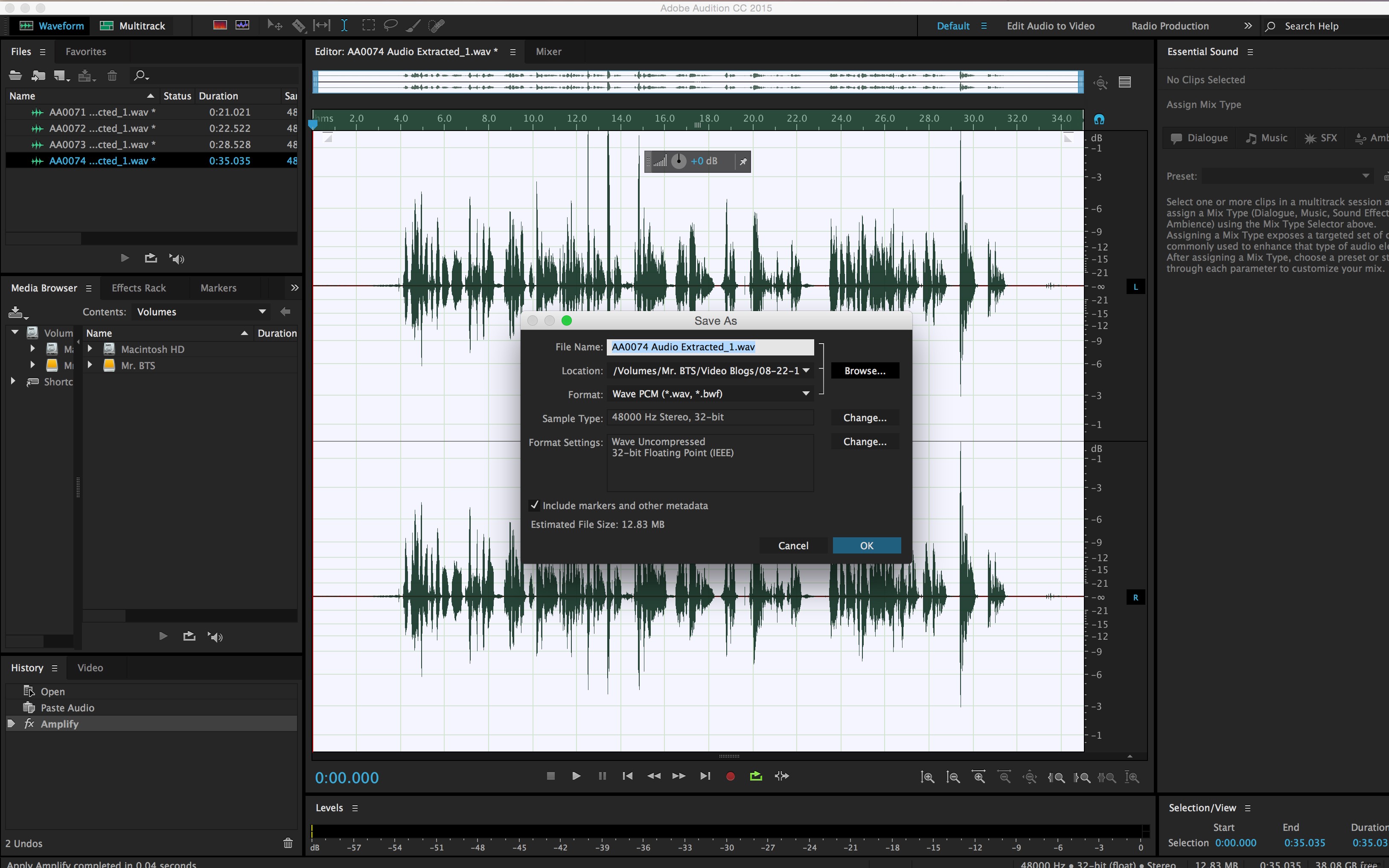 Efficiently Edit Multiple Internal Camera Audio Files Simultaneously in Premiere Pro & Audition