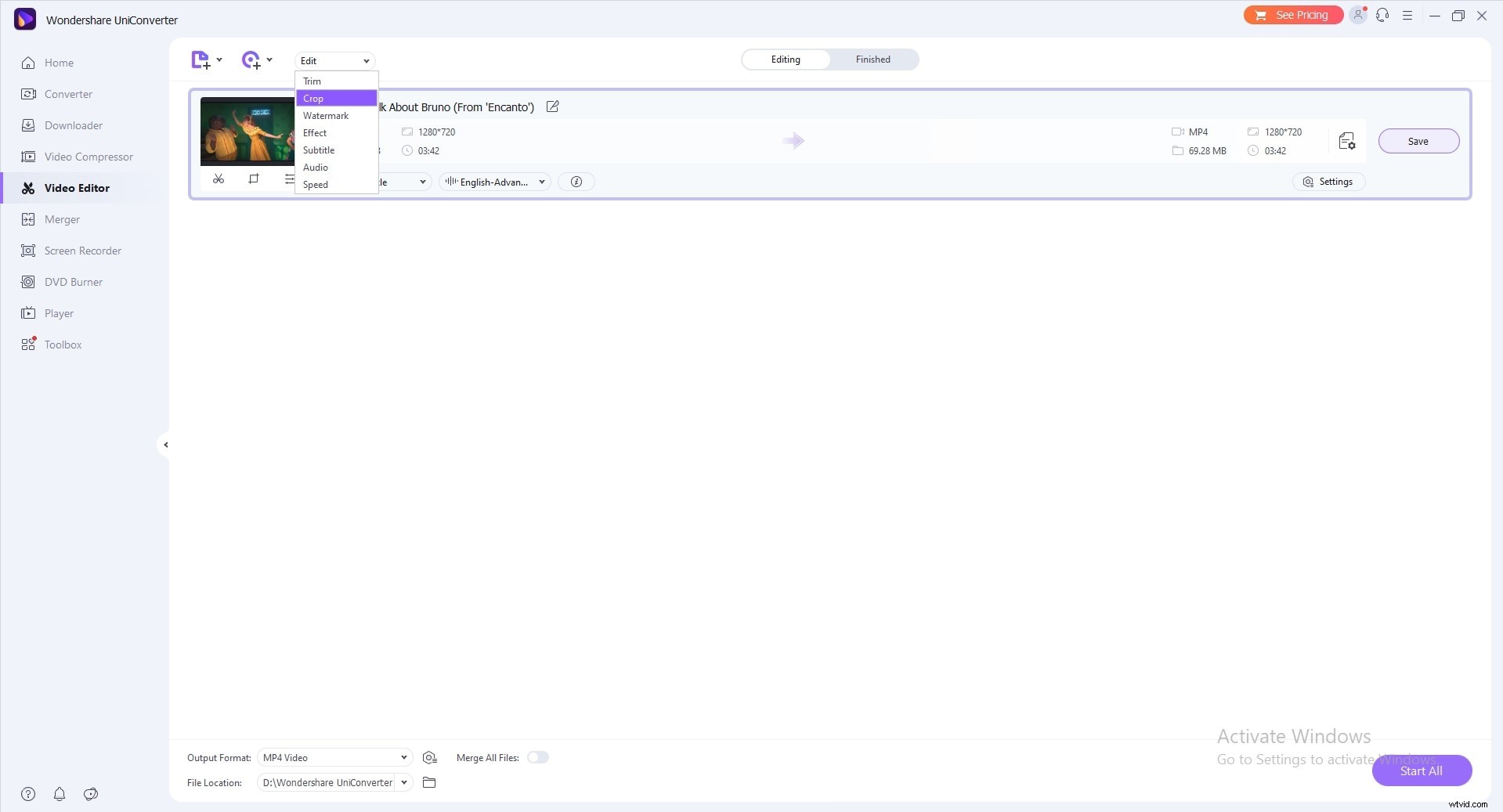How to Crop WMV Files Easily with Wondershare Filmora (Win/Mac)