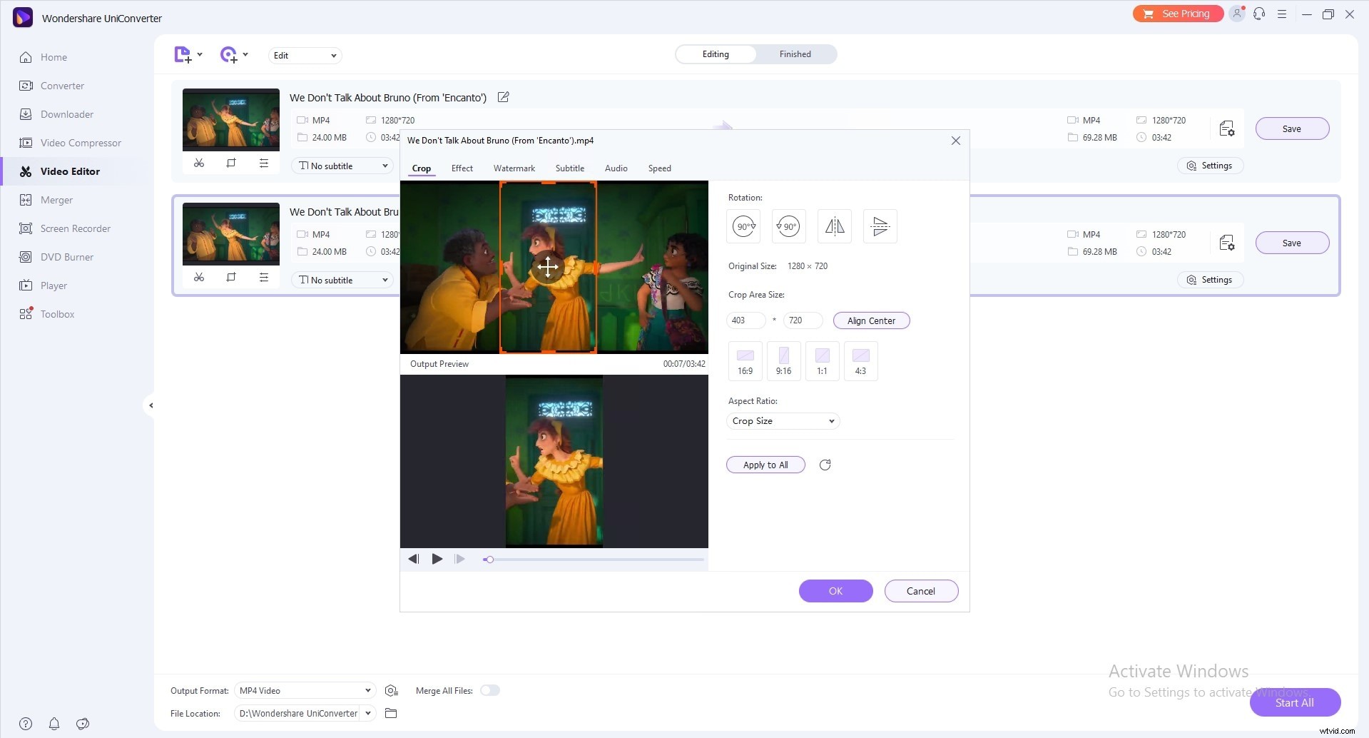 How to Crop WMV Files Easily with Wondershare Filmora (Win/Mac)