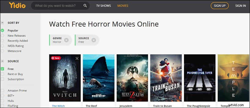 Top 7 Trusted Sites to Watch Free Horror Movies Online