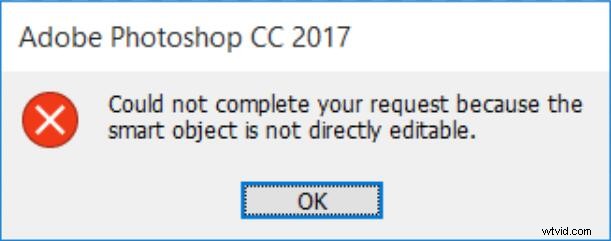 How to Fix  Smart Object Is Not Directly Editable  Error in Photoshop