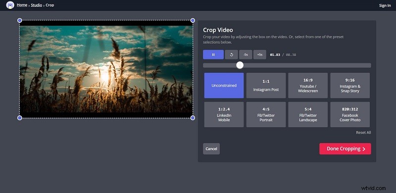 Top 4 Free Online Video Croppers: Crop Videos Easily & Remove Watermarks