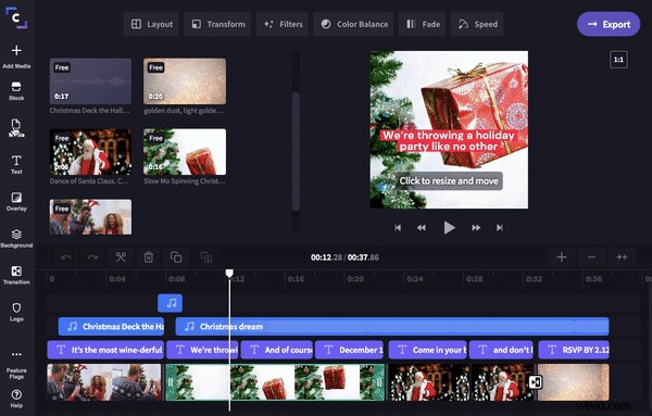 Create Stunning Holiday Party Video Invitations with Easy Drag & Drop
