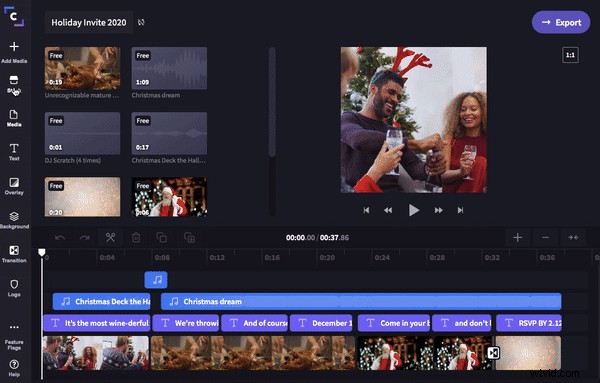 Create Stunning Holiday Party Video Invitations with Easy Drag & Drop