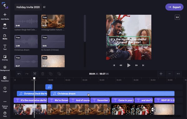 Create Stunning Holiday Party Video Invitations with Easy Drag & Drop