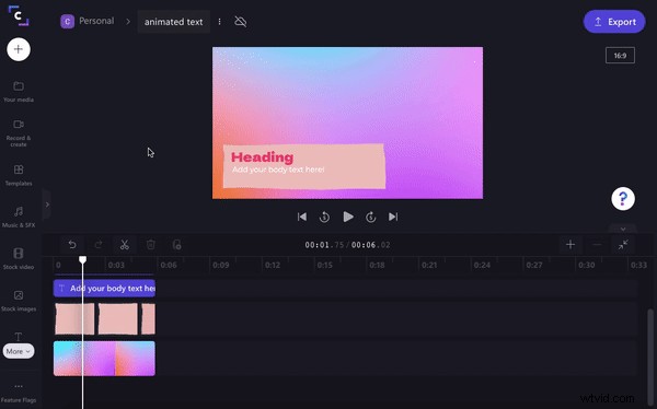 How to Add Stunning Text Animations to Videos with Clipchamp