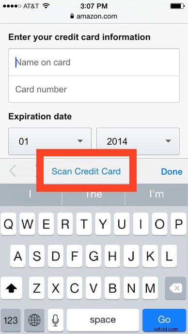 Effortlessly Scan Credit Cards with iPhone Camera in Safari