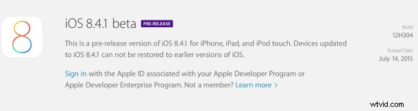 Apple Releases iOS 8.4.1 Beta 1 for Developers – Build 12H304 Now Available