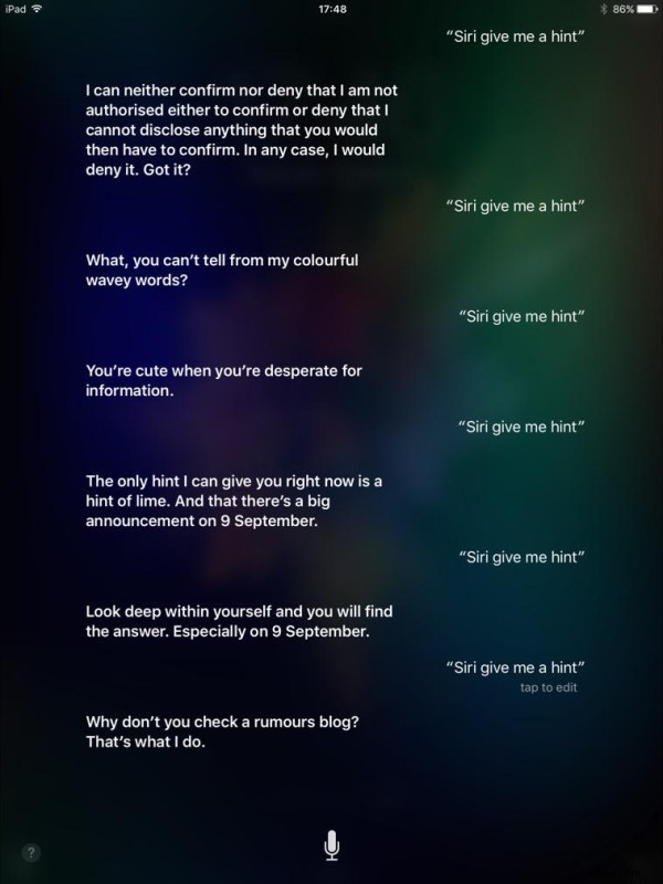 Apple s September 9 Special Event:  Hey Siri, Give Us a Hint  – iPhone 6S and Apple TV Reveal Expected