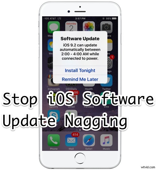 How to Permanently Stop iOS Software Update Notifications on iPhone, iPad & iPod Touch