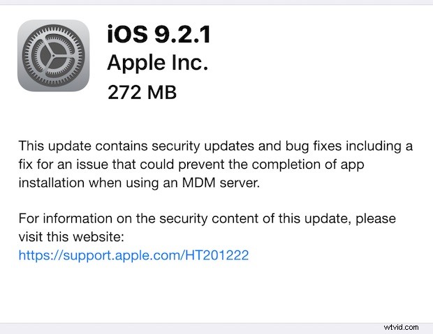 iOS 9.2.1 Released: Direct IPSW Download Links for iPhone, iPad & iPod touch